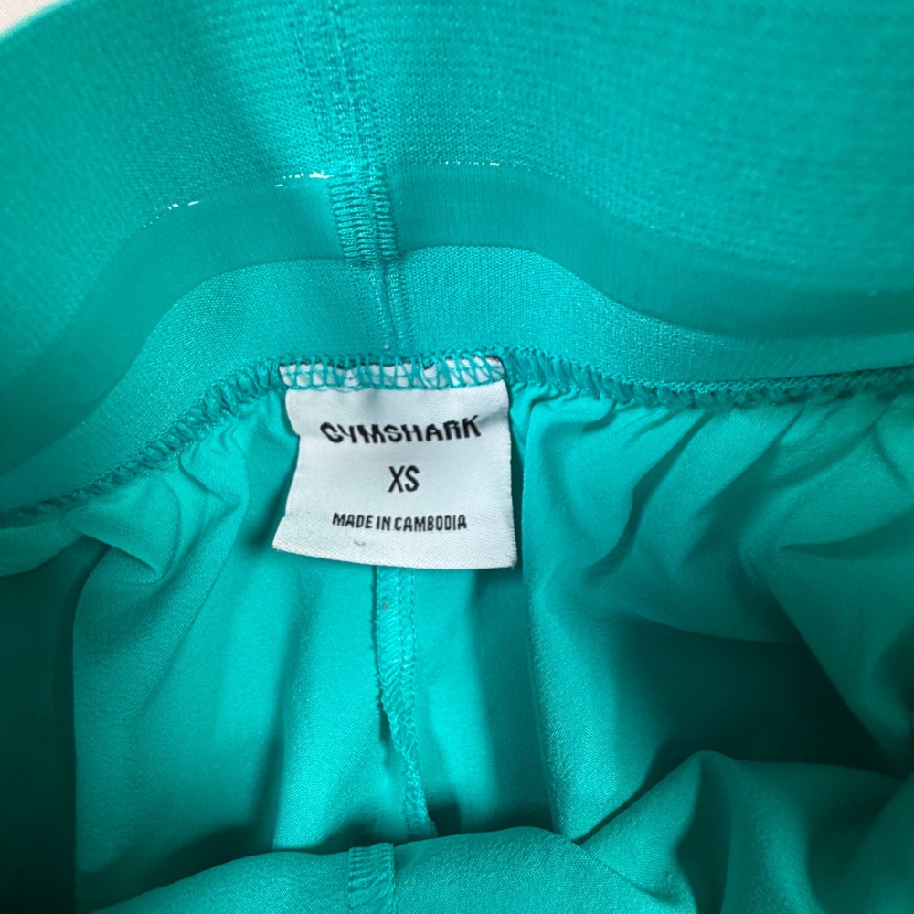 Gymshark 3 pack Womens shorts Training Running Neon Green Teal Grey Size XS 0498 - Picture 10 of 11